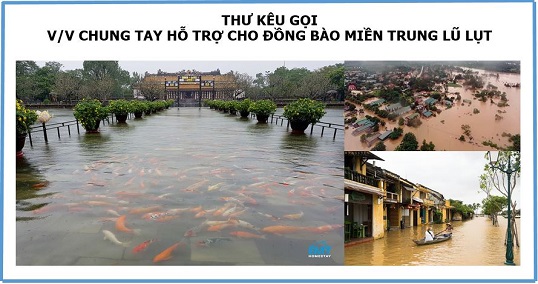 THƯ KÊU GỌI VỀ VIỆC CHUNG TAY HỖ TRỢ CHO ĐỒNG BÀO MIỀN TRUNG LŨ LỤT